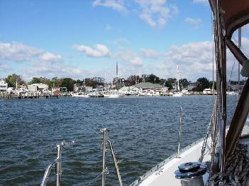 Chestertown from the river at anchor